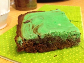 Swirling St. Patrick's Day Cheesecake Brownies
