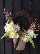 Adorn your with this festive and fun flower wreath.